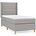 Giroletto a Molle con Materasso Grigio Chiaro 90x200 cm Tessuto - Foto miniatura 1
