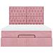 Struttura Letto Pouf con Materassi Rosa 140x190 cm in Velluto - Foto miniatura 7