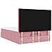 Struttura Letto Pouf con Materassi Rosa 140x190 cm in Velluto - Foto miniatura 9