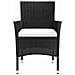 Sedie da giardino con cuscini 4 pz nere in polyrattan (solo UK/IE/FI/NO) - Foto miniatura 4