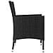 Sedie da giardino con cuscini 4 pz nere in polyrattan (solo UK/IE/FI/NO) - Foto miniatura 5