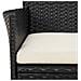 Sedie da giardino con cuscini 4 pz nere in polyrattan (solo UK/IE/FI/NO) - Foto miniatura 7