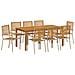 Set da Pranzo per Giardino 9 pcs Beige Poly Rattan - Foto miniatura 1
