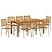 Set da Pranzo per Giardino 9 pcs Beige Poly Rattan - Foto miniatura 3