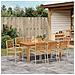 Set da Pranzo per Giardino 9 pcs Beige Poly Rattan - Foto miniatura 4