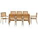 Set da Pranzo per Giardino 9 pcs Beige Poly Rattan - Foto miniatura 7