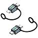 Adattatore Da Tipo-c Maschio A Maschio 2-pack: Ricarica 240w E Trasferimento Dati 120gbps Blue - Foto miniatura 1