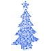 Albero di Natale con 100 LED Blu 120 cm Acrilico - Foto miniatura 1