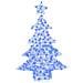 Albero di Natale con 100 LED Blu 120 cm Acrilico - Foto miniatura 2