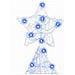 Albero di Natale con 100 LED Blu 120 cm Acrilico - Foto miniatura 5