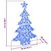 Albero di Natale con 100 LED Blu 120 cm Acrilico - Foto miniatura 8