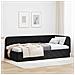 Cornice del letto ad angolo Nero 90 x 190 cm Velluto - Foto miniatura 2