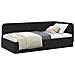 Cornice del letto ad angolo Nero 90 x 190 cm Velluto - Foto miniatura 3