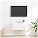 Mobile TV da parete Bianco 60 x 31 x 29.5 cm Legno multistrato - Foto miniatura 2