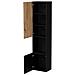 Mobile Espositore Botte - Vetrina 4 Ripiani, 39.9x29.8x180h Cm Nero Antracite - Foto miniatura 3
