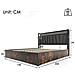Letto In Metallo Con Illuminazione Led E Porte Usb Integrate, Design Moderno - Foto miniatura 2