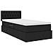 Letto con contenitore e LED con led Nero 90 x 190 cm Tessuto - Foto miniatura 6