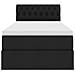Letto con contenitore e LED con led Nero 90 x 190 cm Tessuto - Foto miniatura 8