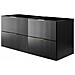 | Mobiletto 120cm | Nero opaco | L /H /D 120/57/46cm | Piano marrone | Mobiletti da bagno, mobili da bagno, mobiletti da bagno - Foto miniatura 9