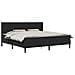 Struttura del letto con materasso Nero 200 x 200 cm Velluto - Foto miniatura 1