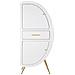 Mobiletto Venus 2 Ante In Mdf Bianco E Ferro Oro 60x32x133 Cm - Foto miniatura 2