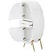 Mobiletto Venus 2 Ante In Mdf Bianco E Ferro Oro 60x32x133 Cm - Foto miniatura 3