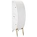 Mobiletto Venus 2 Ante In Mdf Bianco E Ferro Oro 60x32x133 Cm - Foto miniatura 7