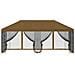 Gazebo con pareti laterali 6 x 3 m Tortora Poliestere e Acciaio - Foto miniatura 3