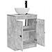 Mobile da bagno con lavabo Grigio Cemento 54 x 35 x 83 cm - Foto miniatura 3