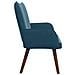 Sofa a Due Posti Blu 115 x 61 x 87 cm Velluto - Foto miniatura 5