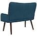 Sofa a Due Posti Blu 115 x 61 x 87 cm Velluto - Foto miniatura 6