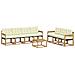 Set di divani da esterno con cuscino 8 pcs Bianco e Crema - Foto miniatura 1
