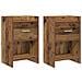 Comodini 2 pcs Legno antico 40 x 30 x 60 cm - Foto miniatura 1
