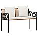 Panchine da esterno 2 -Seater 116 x 56 x 75 cm polyrattan - Foto miniatura 1