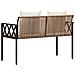 Panchine da esterno 2 -Seater 116 x 56 x 75 cm polyrattan - Foto miniatura 7