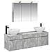 Set di Armadi da Bagno 4 pcs Grigio Cemento - Foto miniatura 1