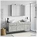 Set di Armadi da Bagno 4 pcs Grigio Cemento - Foto miniatura 2