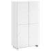 Credenza Bianco 79 x 41 x 151 cm Legno ingegnerizzato - Foto miniatura 1