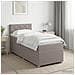 Letto box spring con materasso Tortora 100 x 200 cm Tessuto - Foto miniatura 2