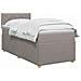 Letto box spring con materasso Tortora 100 x 200 cm Tessuto - Foto miniatura 3
