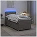 Letto box spring con materasso Tortora 100 x 200 cm Tessuto - Foto miniatura 4
