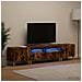 Mobile TV LED a 5 pezzi Rovere Fumo Legno ingegnerizzato - Foto miniatura 2