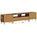 Mobile TV LED a 5 pezzi Rovere Fumo Legno ingegnerizzato - Foto miniatura 3