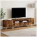 Mobile TV LED a 5 pezzi Rovere Fumo Legno ingegnerizzato - Foto miniatura 6