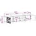 Mobile TV LED a 5 pezzi Rovere Fumo Legno ingegnerizzato - Foto miniatura 7
