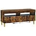 Mobile TV LED a 5 pezzi Rovere Fumo Legno ingegnerizzato - Foto miniatura 8