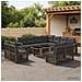 Set Divano da Giardino 12 pz Grigio e Grigio Scuro polyrattan - Foto miniatura 10