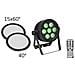 Set Led Ip Par 7x8w Qcl Spot + 2x Diffuser Cover (15x60 And 40)  - Foto miniatura 1