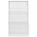 Libreria a 3 Ripiani Bianco Lucido 60x24x109 cm in Multistrato - Foto miniatura 5