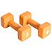 Set Manubri 2x4 Kg In Neoprene Arancione - Foto miniatura 1